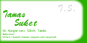 tamas suket business card